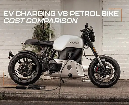 Image of How does the cost of charging an electric motorbike compare to refuelling a petrol motorbike? Savic Motorcycles
